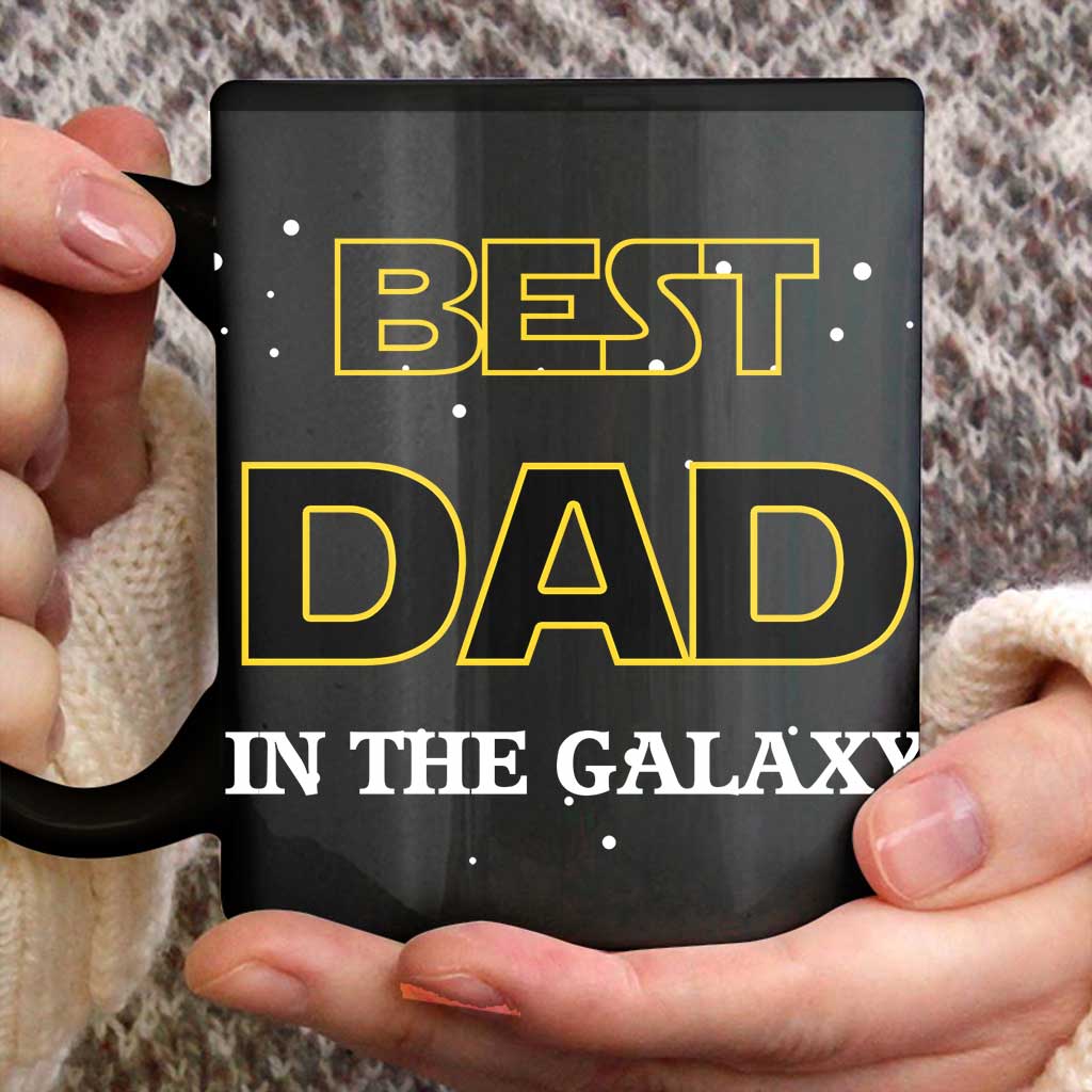 Personalized Best Dad In The Galaxy Mug Custom Name Gift