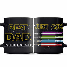 Load image into Gallery viewer, Personalized Best Dad In The Galaxy Mug Custom Name Gift
