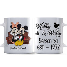 Load image into Gallery viewer, Personalized Couple Mug with Names and Mickey Design Gift

