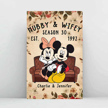 Load image into Gallery viewer, Personalized Mickey &amp; Minnie Mouse Poster for Couples Gift
