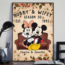 Load image into Gallery viewer, Personalized Mickey &amp; Minnie Mouse Poster for Couples Gift

