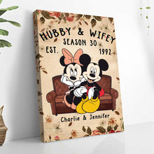 Load image into Gallery viewer, Personalized Mickey &amp; Minnie Mouse Poster for Couples Gift
