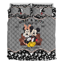 Load image into Gallery viewer, Personalized Mickey Mouse Quilt Set for Couples | Unique Wedding or Anniversary Gift
