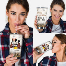 Load image into Gallery viewer, Personalized Mickey Mouse Tumbler Custom Couple Gift Stainless Steel
