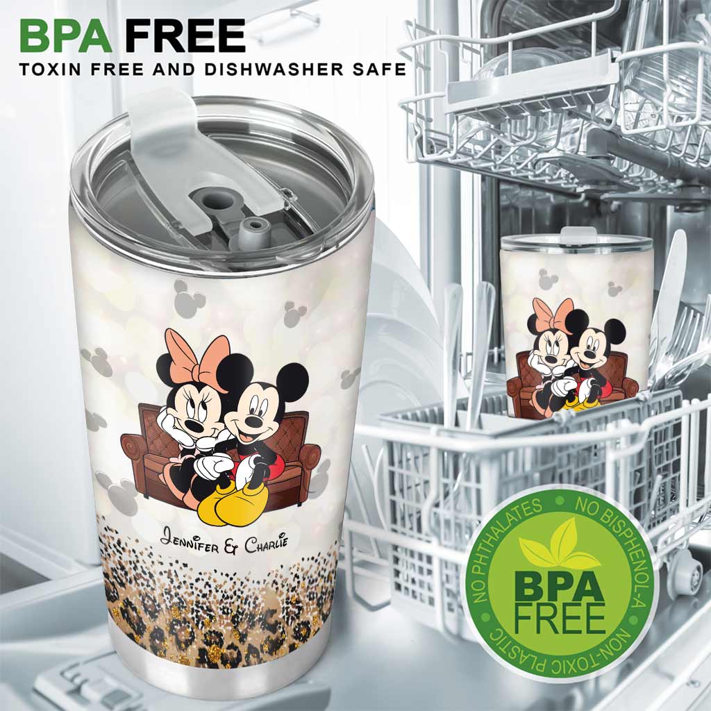 Personalized Mickey Mouse Tumbler Custom Couple Gift Stainless Steel