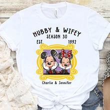 Load image into Gallery viewer, Personalized Couple T-shirt and Hoodie with Cute Design for Anniversary
