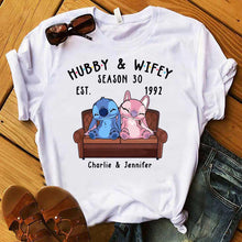 Load image into Gallery viewer, Personalized Couple Ohana T-shirt &amp; Hoodie Custom Gift
