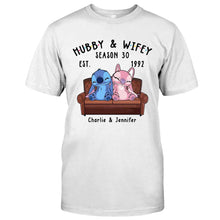 Load image into Gallery viewer, Personalized Couple Ohana T-shirt &amp; Hoodie Custom Gift
