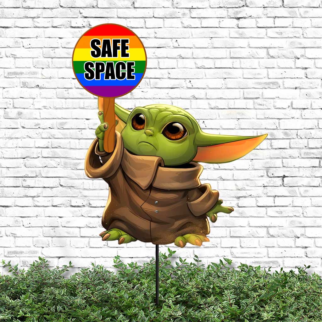 Personalized Safe Space Metal Garden Art LGBT Support Decor