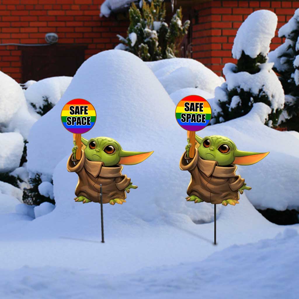 Personalized Safe Space Metal Garden Art LGBT Support Decor
