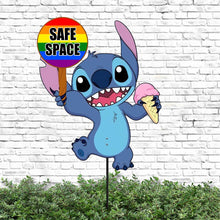 Load image into Gallery viewer, Personalized Safe Space Metal Garden Art LGBT Pride Decor
