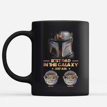 Load image into Gallery viewer, Personalized Best Dad in the Galaxy Mug Custom Names Gift for Father's Day
