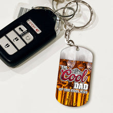 Load image into Gallery viewer, Personalized Stainless Steel Keychain Gift for Dad - Cool Design
