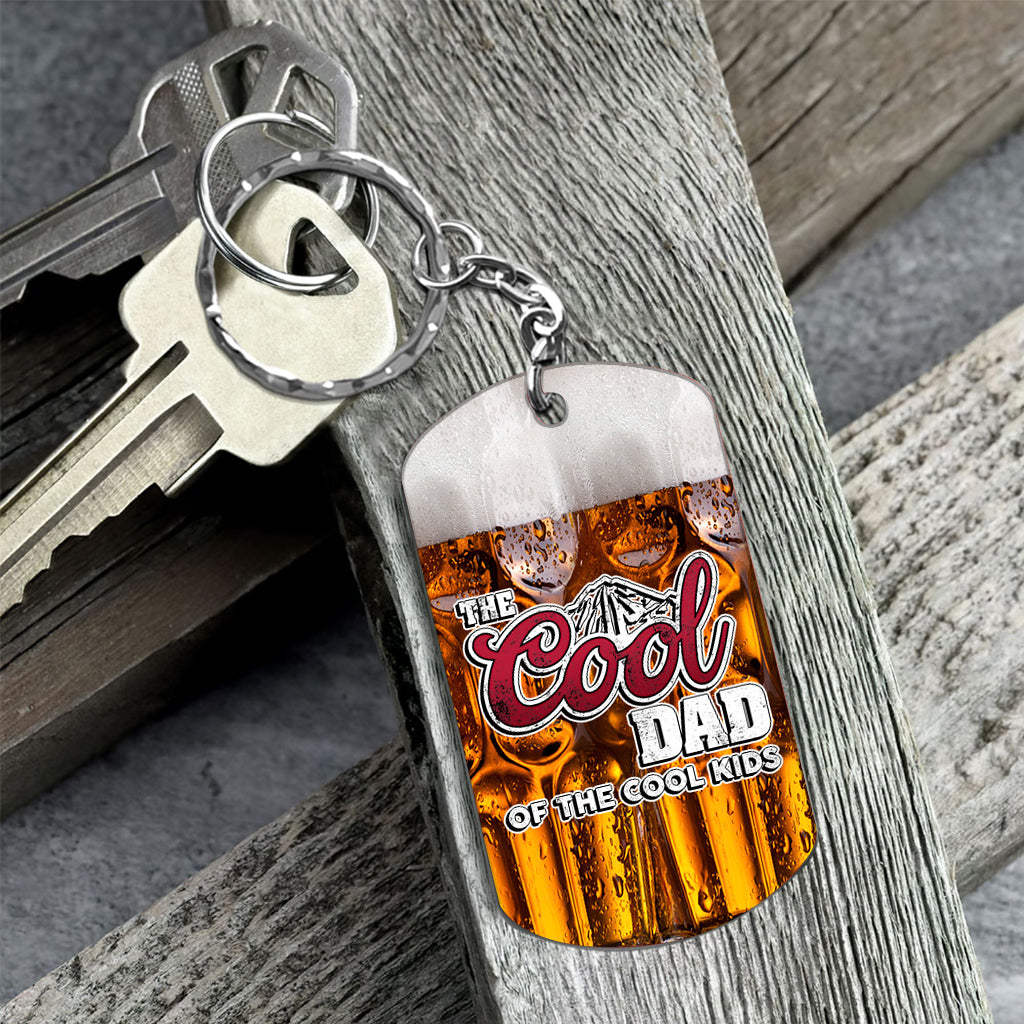 Personalized Stainless Steel Keychain Gift for Dad - Cool Design