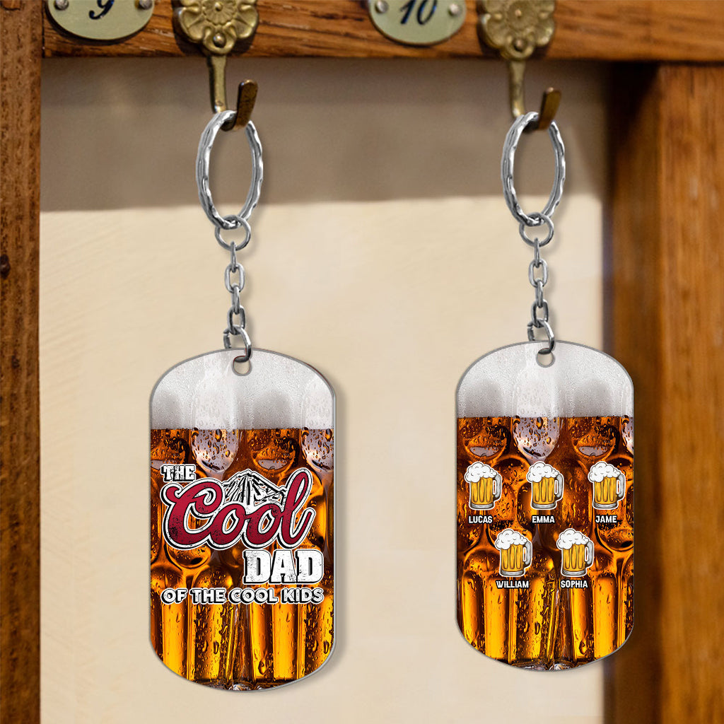 Personalized Stainless Steel Keychain Gift for Dad - Cool Design