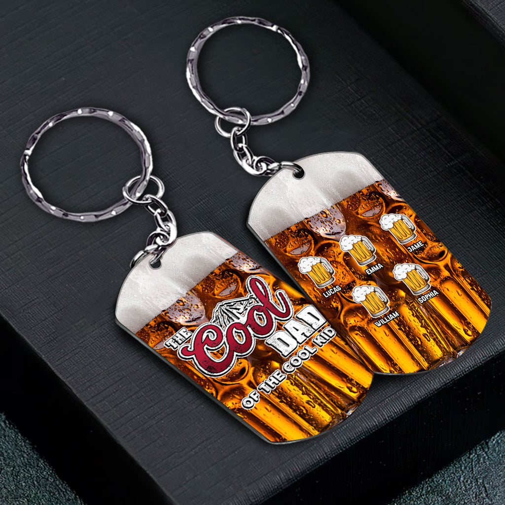 Personalized Stainless Steel Keychain Gift for Dad - Cool Design