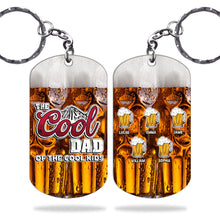 Load image into Gallery viewer, Personalized Stainless Steel Keychain Gift for Dad - Cool Design
