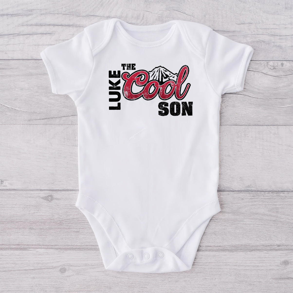 Personalized Cool Dad & Baby Onesie Set Custom Gift for Father