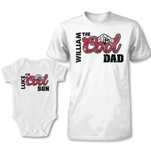 Load image into Gallery viewer, Personalized Cool Dad &amp; Baby Onesie Set Custom Gift for Father
