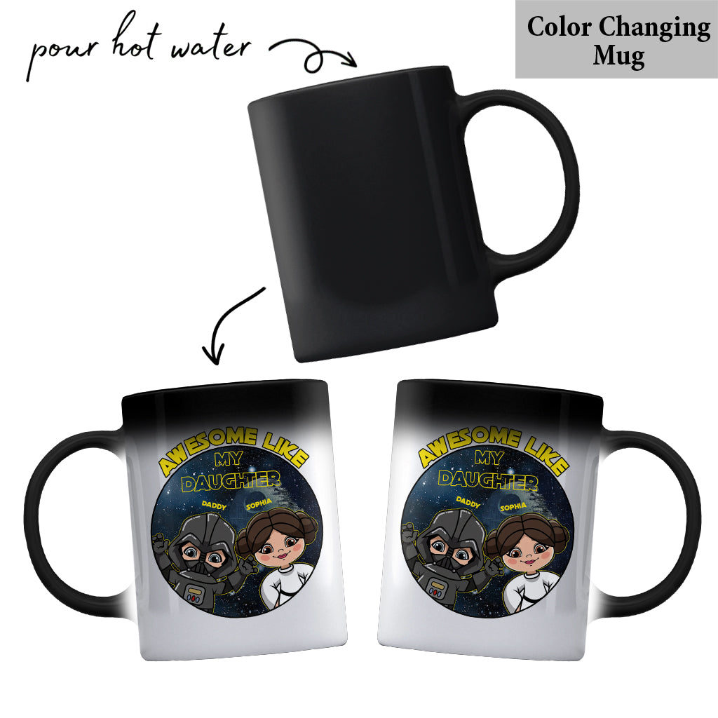 Personalized Awesome Like My Daughter Mug Custom Name Gift for Dad