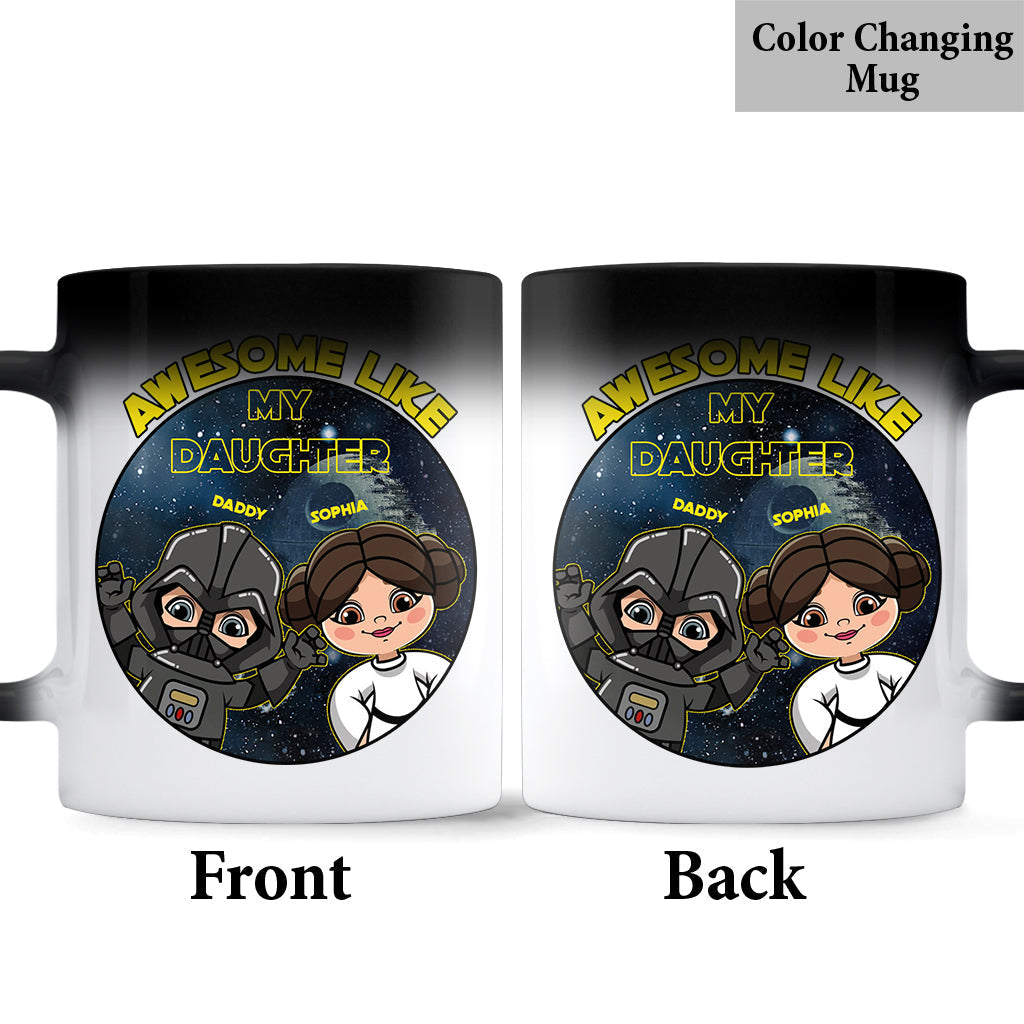 Personalized Awesome Like My Daughter Mug Custom Name Gift for Dad