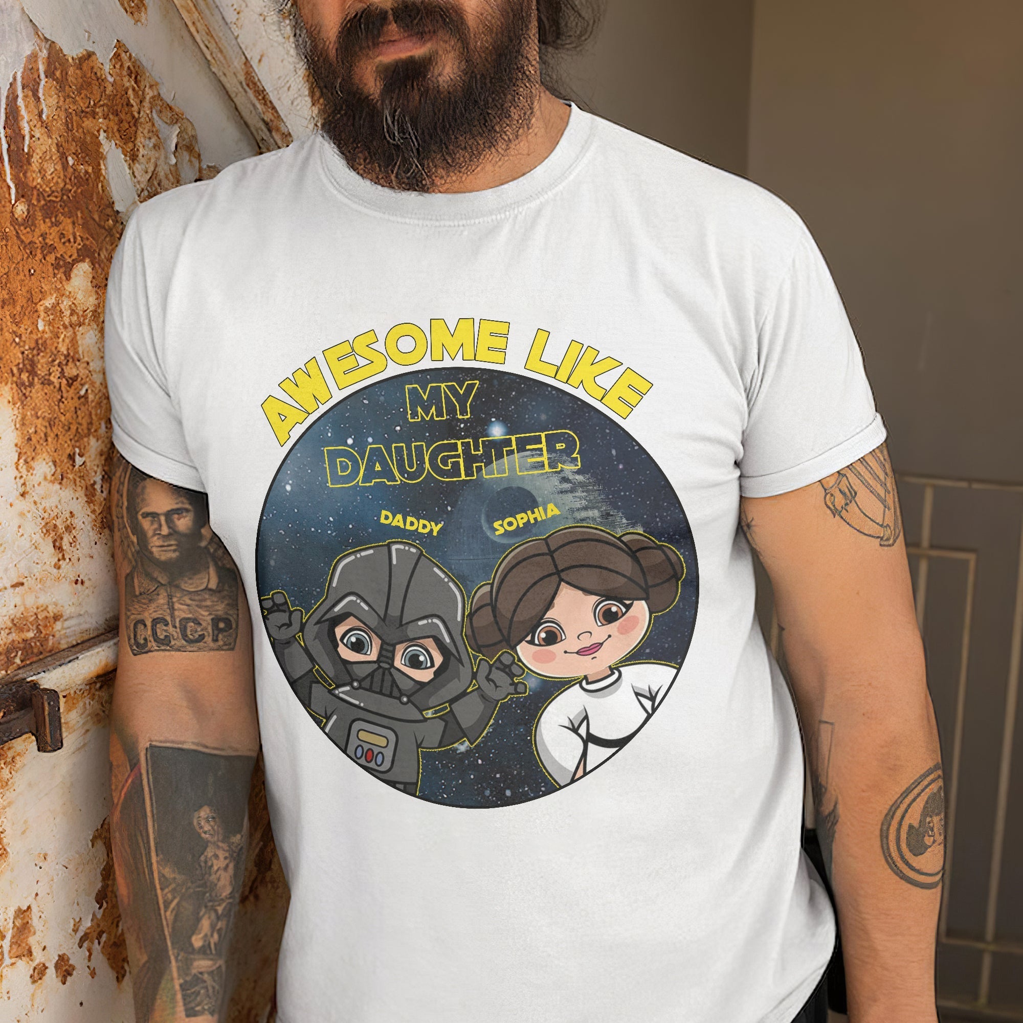 Personalized Awesome Like My Daughter T-shirt Hoodie Gift for Dad