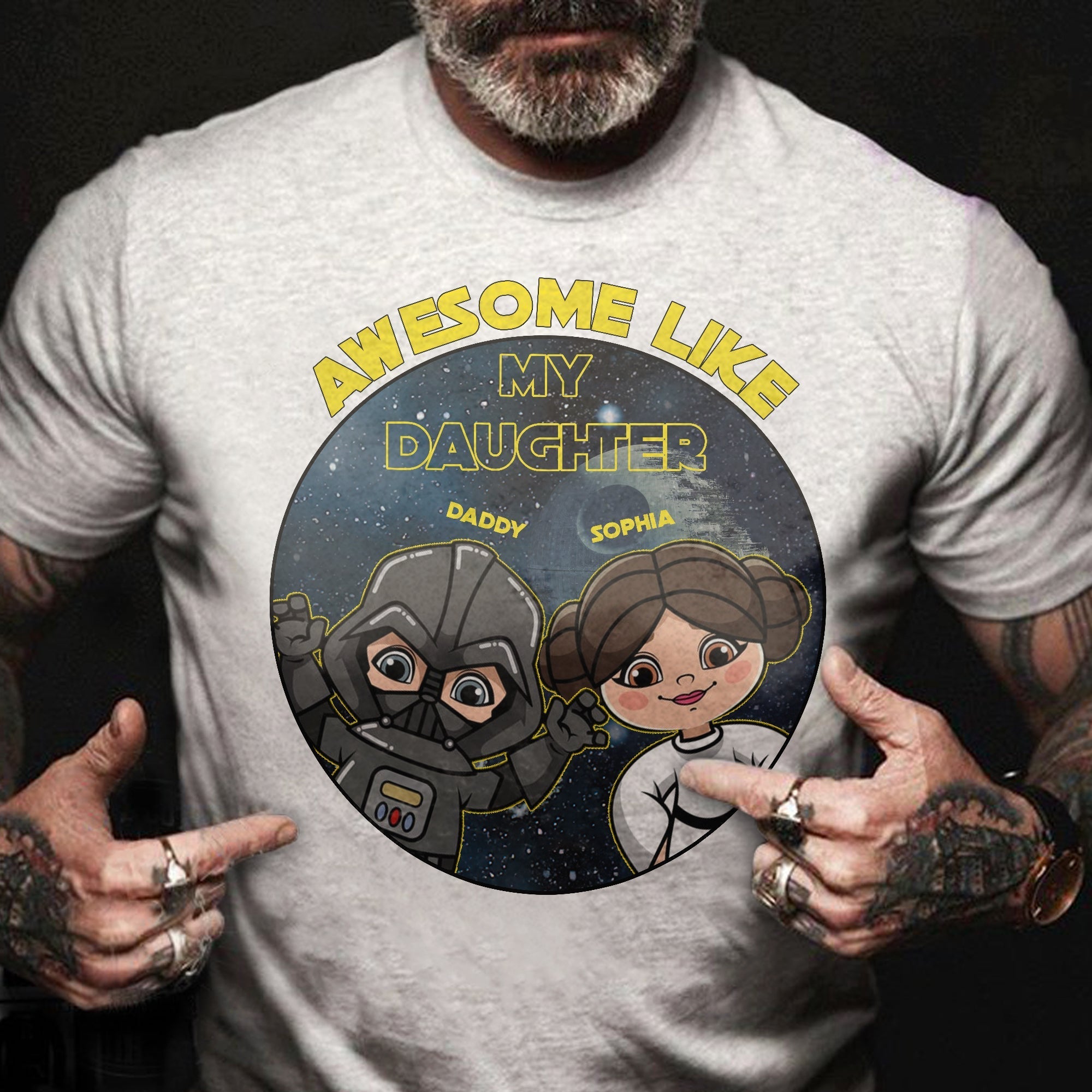 Personalized Awesome Like My Daughter T-shirt Hoodie Gift for Dad