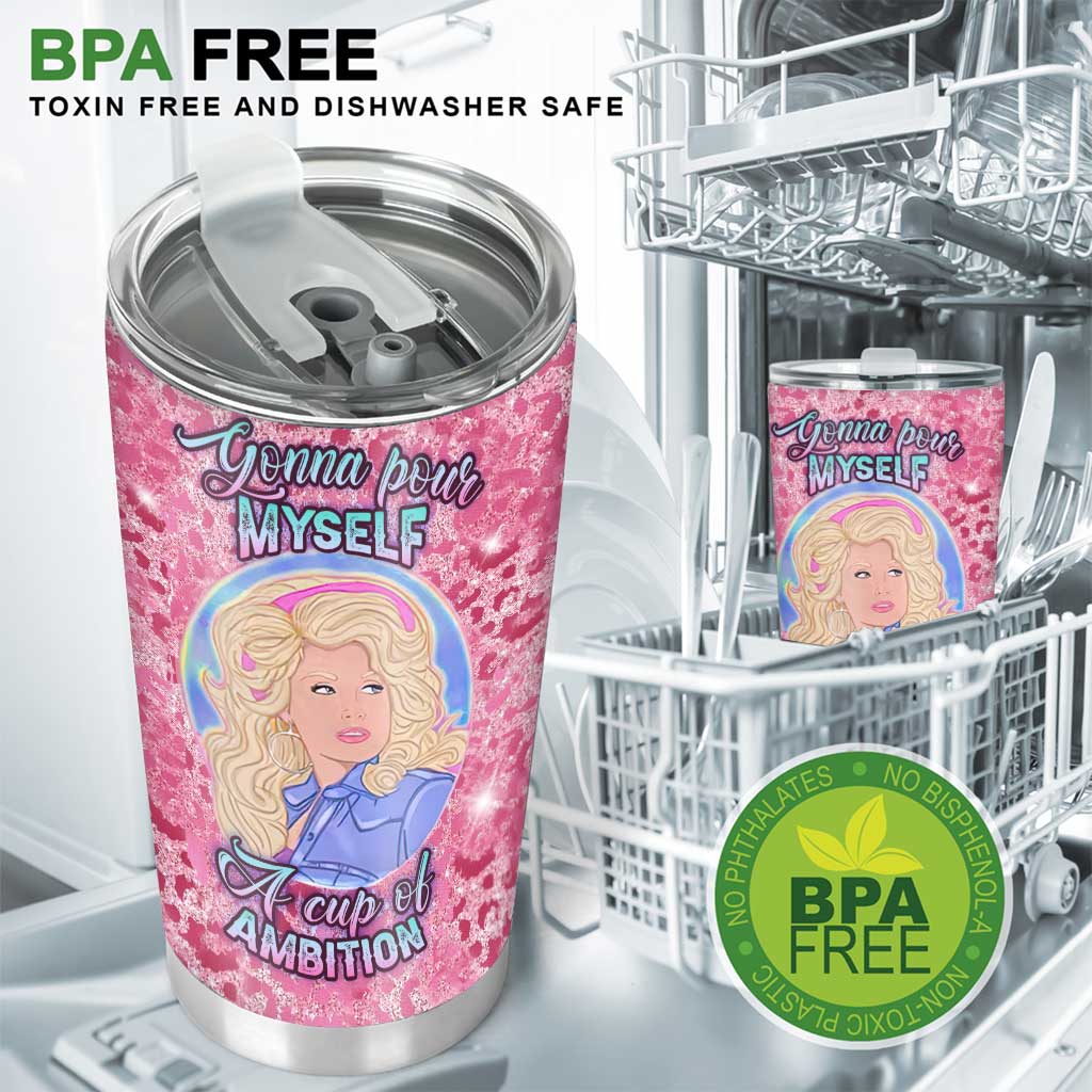 Personalized Pink Glitter Tumbler Custom Name Gift for Mom