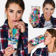 Load image into Gallery viewer, Personalized Tropical Leopard Tumbler Custom Name Gift for Summer
