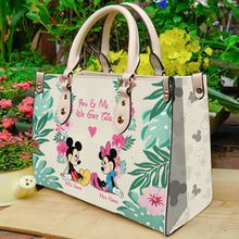 Load image into Gallery viewer, Personalized Leather Handbag with Mickey &amp; Minnie Design for Couples
