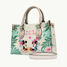 Load image into Gallery viewer, Personalized Leather Handbag with Mickey &amp; Minnie Design for Couples
