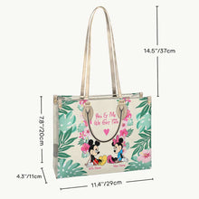 Load image into Gallery viewer, Personalized Leather Handbag with Mickey &amp; Minnie Design for Couples
