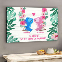 Load image into Gallery viewer, Personalized Ohana Canvas Print Custom Names Unique Couple Gift
