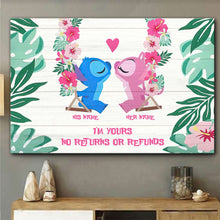 Load image into Gallery viewer, Personalized Ohana Canvas Print Custom Names Unique Couple Gift
