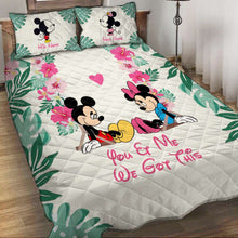 Load image into Gallery viewer, Personalized Mickey &amp; Minnie Mouse Quilt Set for Couples | Unique Gift
