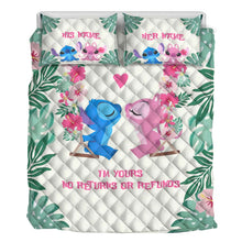 Load image into Gallery viewer, Personalized Ohana Quilt Set Custom Couple Gift for Wedding Anniversary

