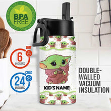 Load image into Gallery viewer, Personalized Kids Water Bottle with Cute Design &amp; Name | Gift for Birthday, Back to School
