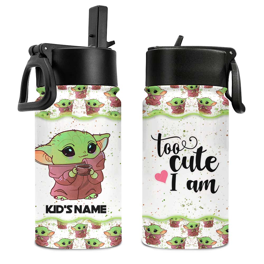 Personalized Kids Water Bottle with Cute Design & Name | Gift for Birthday, Back to School