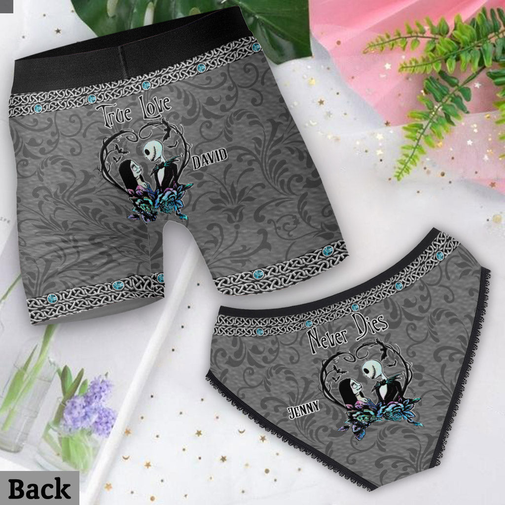 Personalized Lace Border Briefs and Boxer Briefs for Couples
