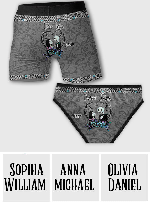 Personalized Lace Border Briefs and Boxer Briefs for Couples