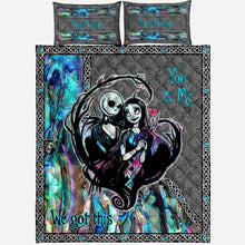 Load image into Gallery viewer, Personalized Nightmare Quilt Set Custom Name Halloween Gift
