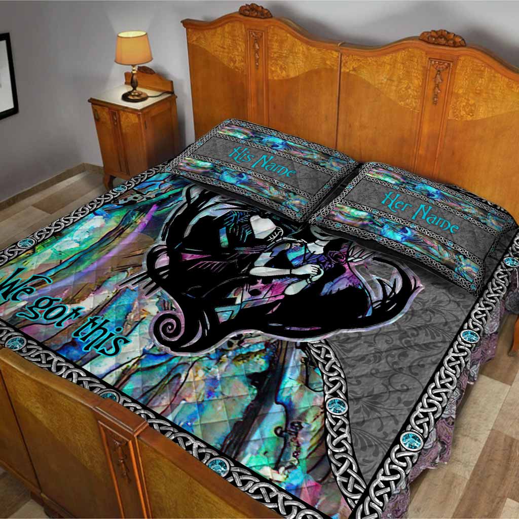 Personalized Nightmare Quilt Set Custom Name Halloween Gift