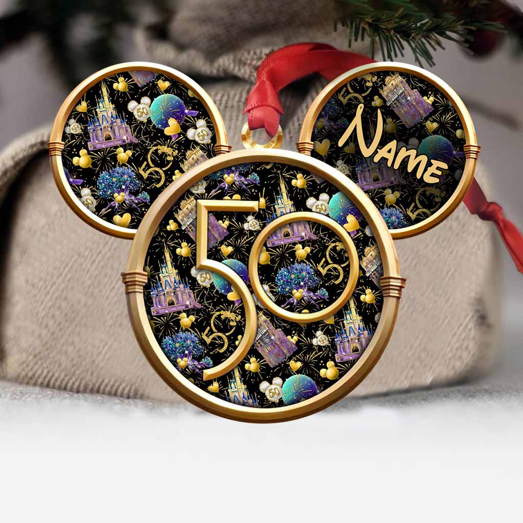 Personalized 50 Years Of Magic Mouse Ornament Custom Name Gift