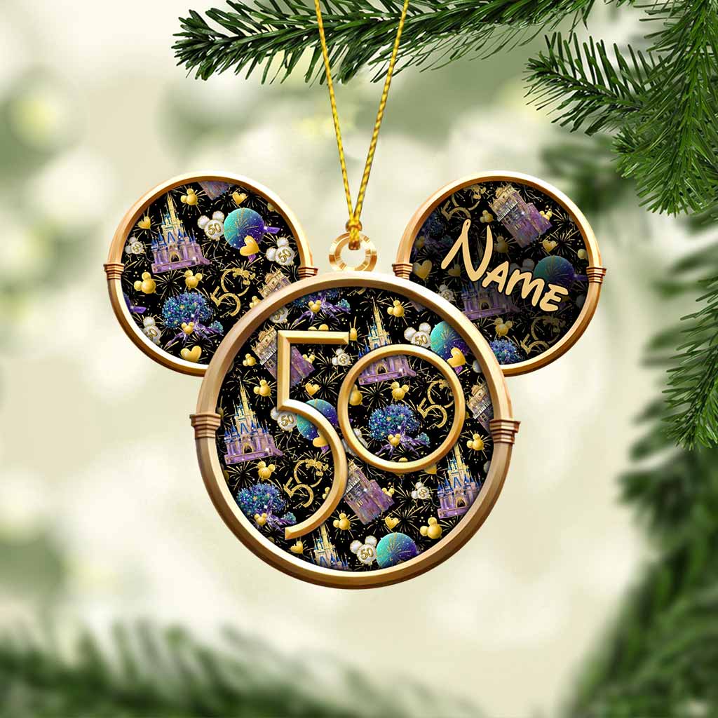 Personalized 50 Years Of Magic Mouse Ornament Custom Name Gift