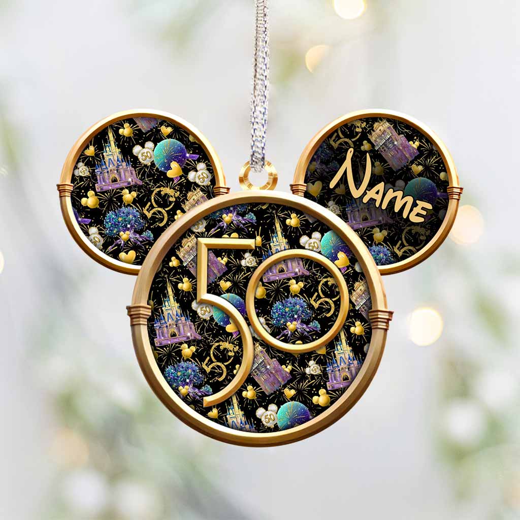 Personalized 50 Years Of Magic Mouse Ornament Custom Name Gift