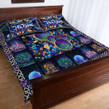 Load image into Gallery viewer, Personalized Mickey Mouse Quilt Set Custom Name Gift for Couples
