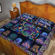 Load image into Gallery viewer, Personalized Mickey Mouse Quilt Set Custom Name Gift for Couples
