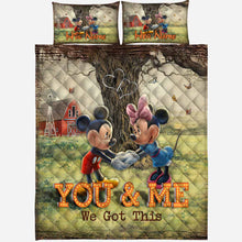 Load image into Gallery viewer, Personalized Mickey Mouse Quilt Set Custom Names Unique Couple Gift

