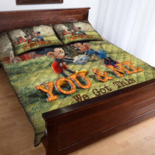 Load image into Gallery viewer, Personalized Mickey Mouse Quilt Set Custom Names Unique Couple Gift
