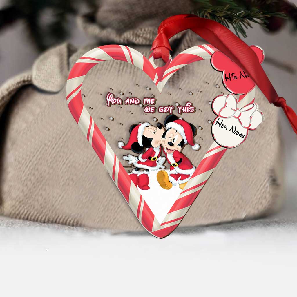 Personalized Christmas Couple Ornament Custom Names Gift